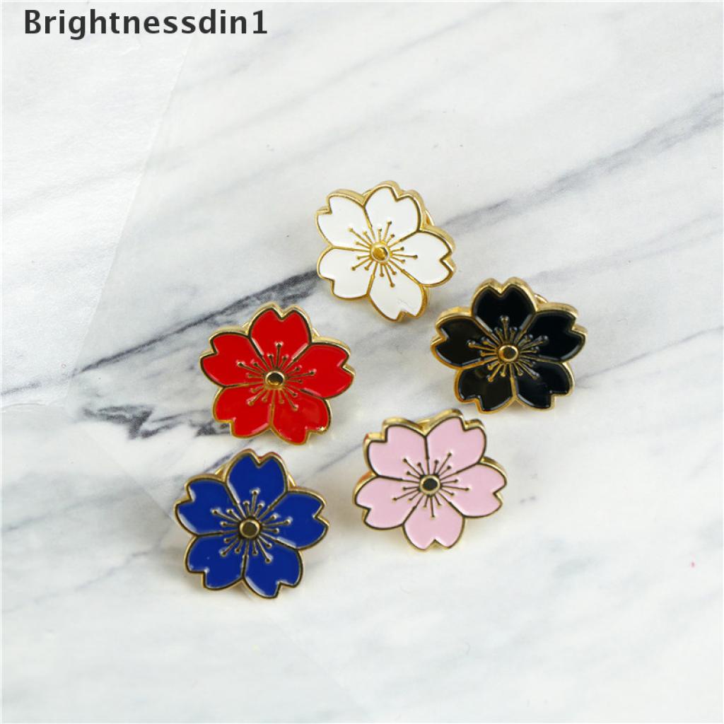 1 Pc Bros Pin Enamel Bentuk Bunga Sakura Untuk Jaket Tas