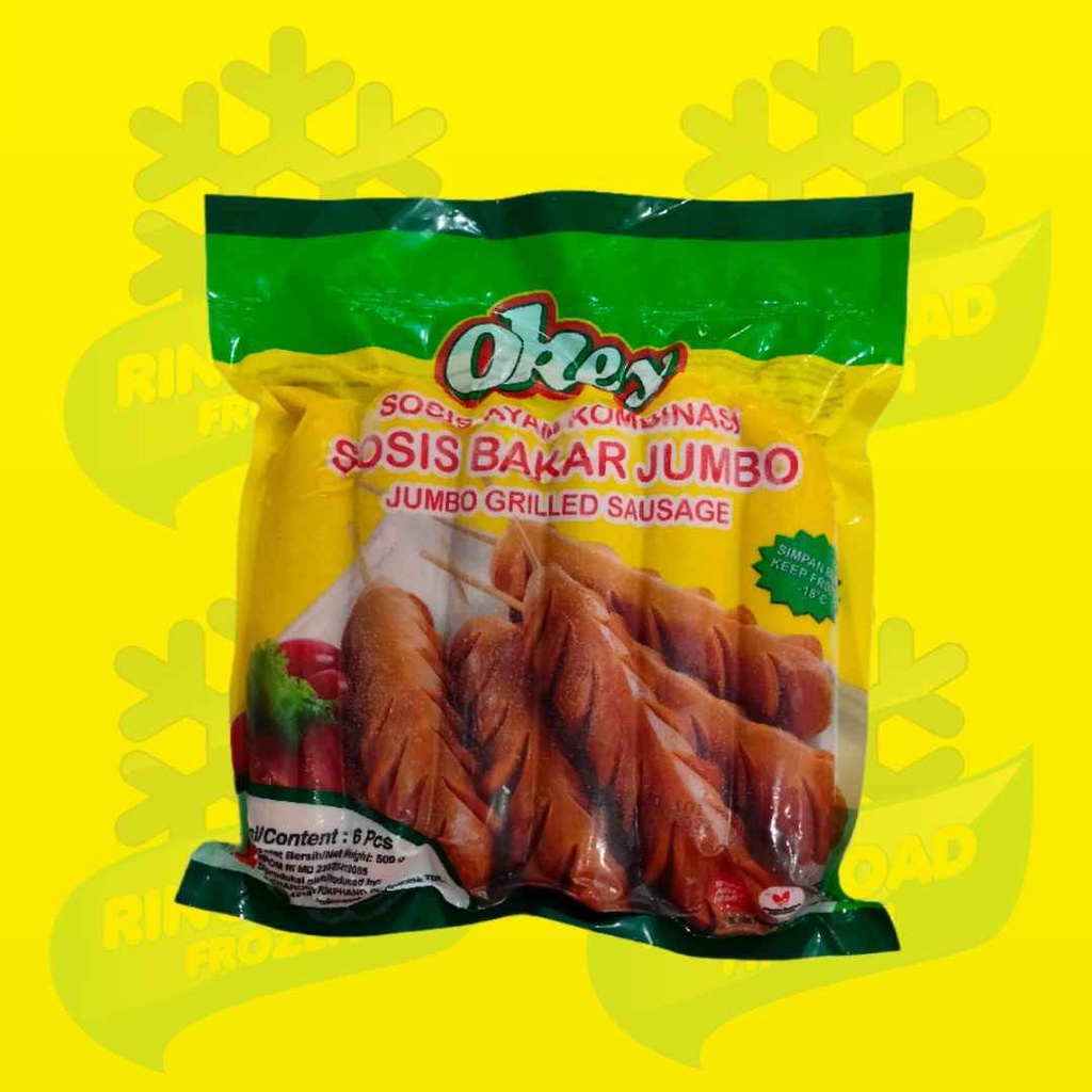 

OKEY SOSIS BAKAR JUMBO 500 GR - 6 PCS