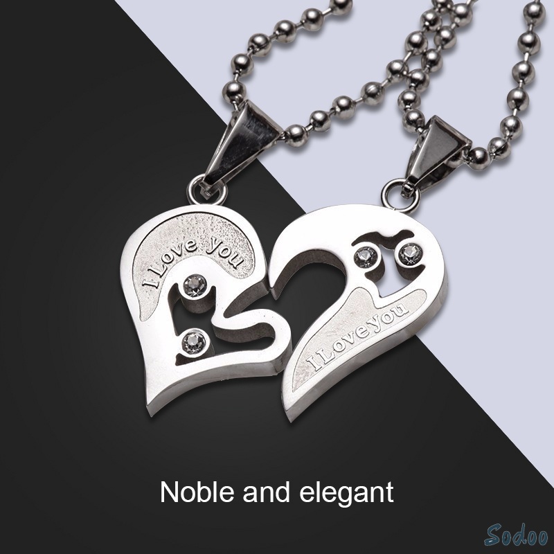 Love Magnet Kalung Couple Pelukan Choker Liontin Necklace Pasangan Cinta - SD