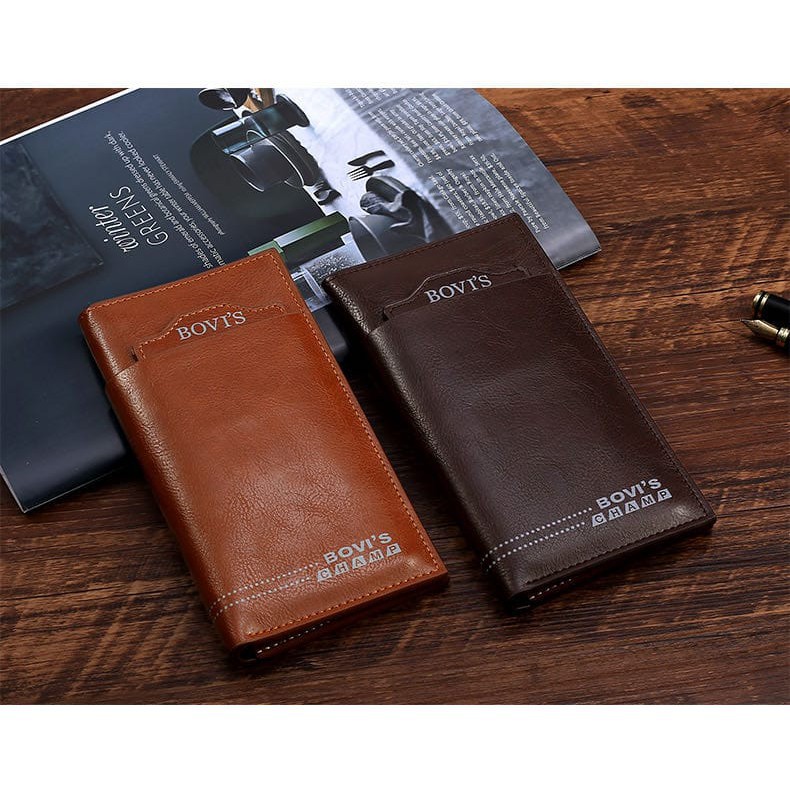 (COD) DOMPET LIPAT PRIA DOMPET KULIT PANJANG IMPORT MALL SHOPPING
