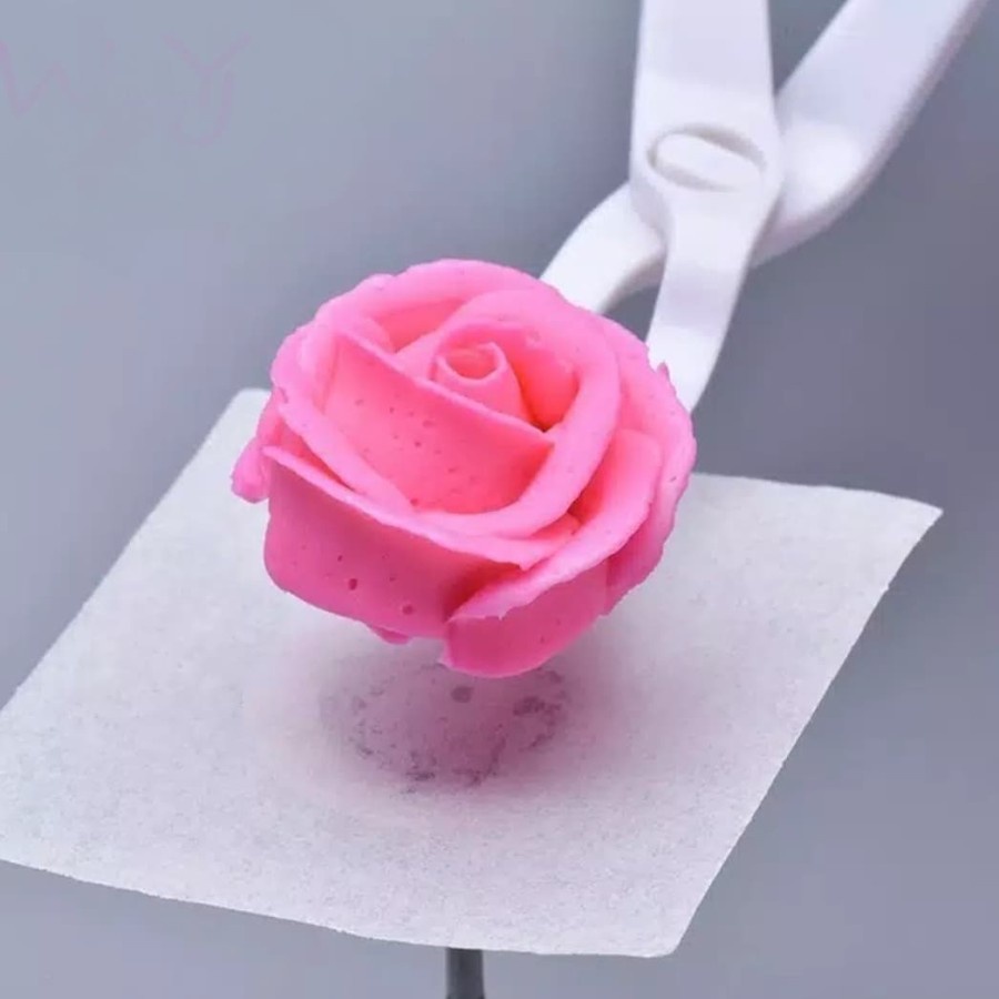 Gunting Mawar Plastik Dekorasi Kue Cake Topper Flower Lifter