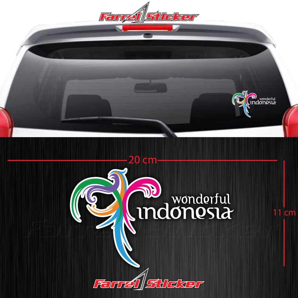 stiker sticker WONDERFUL INDONESIA 20 X 11