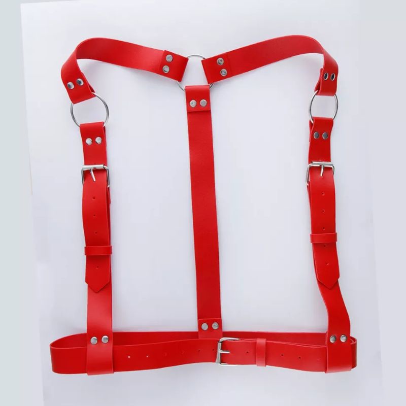 [HF037] Fashion Wanita Punk Harness kulit Imitasi Belt Strap Suspender Handmade Body Harness