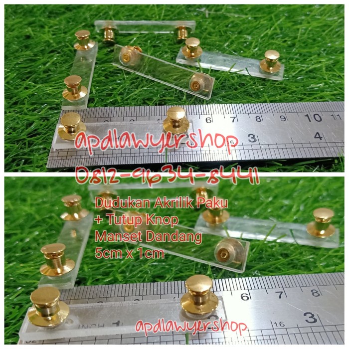 

Mantap Dudukan Akrilik Name Tag Paku + Tutup Paku Knop Manset Dandang Acrylic Bergaransi