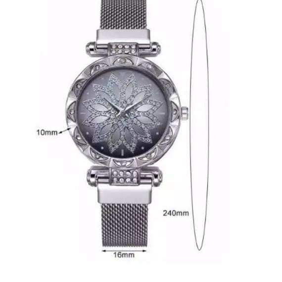 TERBARU Harga grosiran JAM TANGAN MURAH Chanel Bunga Permata MAGNET PLAT DIAMOND GLITTE PREMIUM CD17