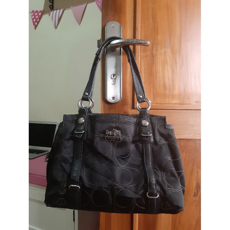 Preloved Tas Tote Coach Kanvas
