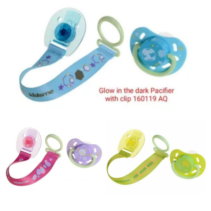 KIDSME Pacifier Glow In The Dark with Clip Holder Empeng Bayi