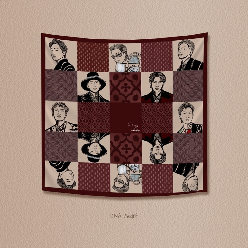 BTS x LV Scarf-DNA