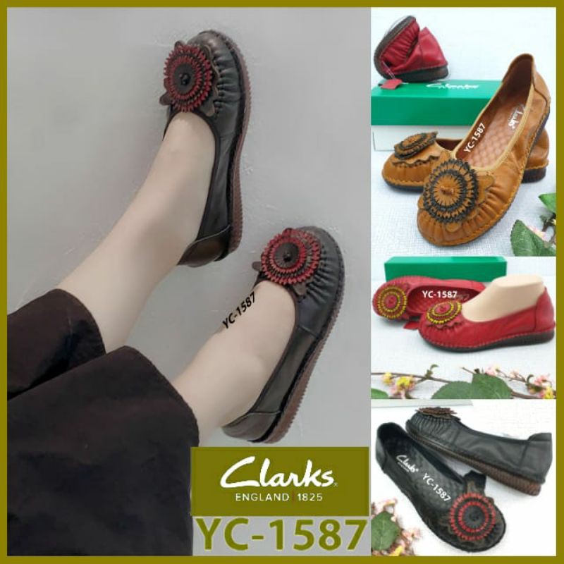 Clarks bunga matahari strawflower flat 1587 / Sepatu clarks wanita