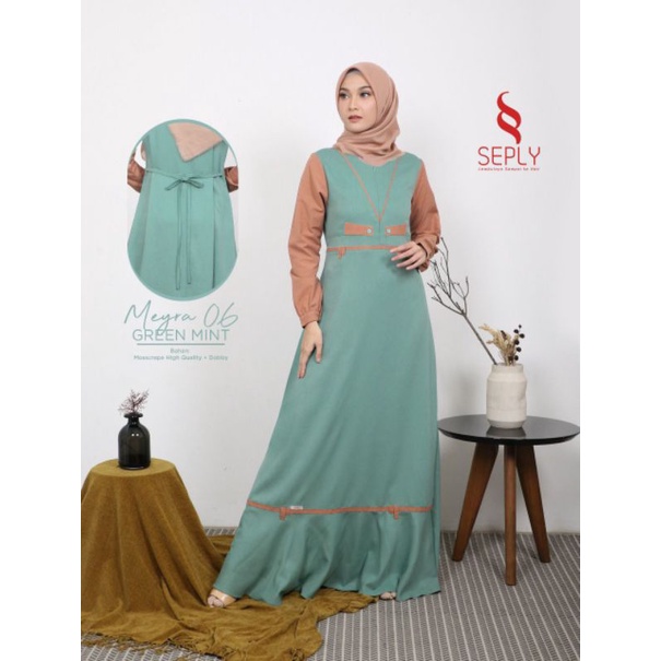 [COD] PROMO MEYRA 06 - GAMIS WANITA SEPLY || ORIGINAL || Meyra 06 Stone Wash, Green Mint