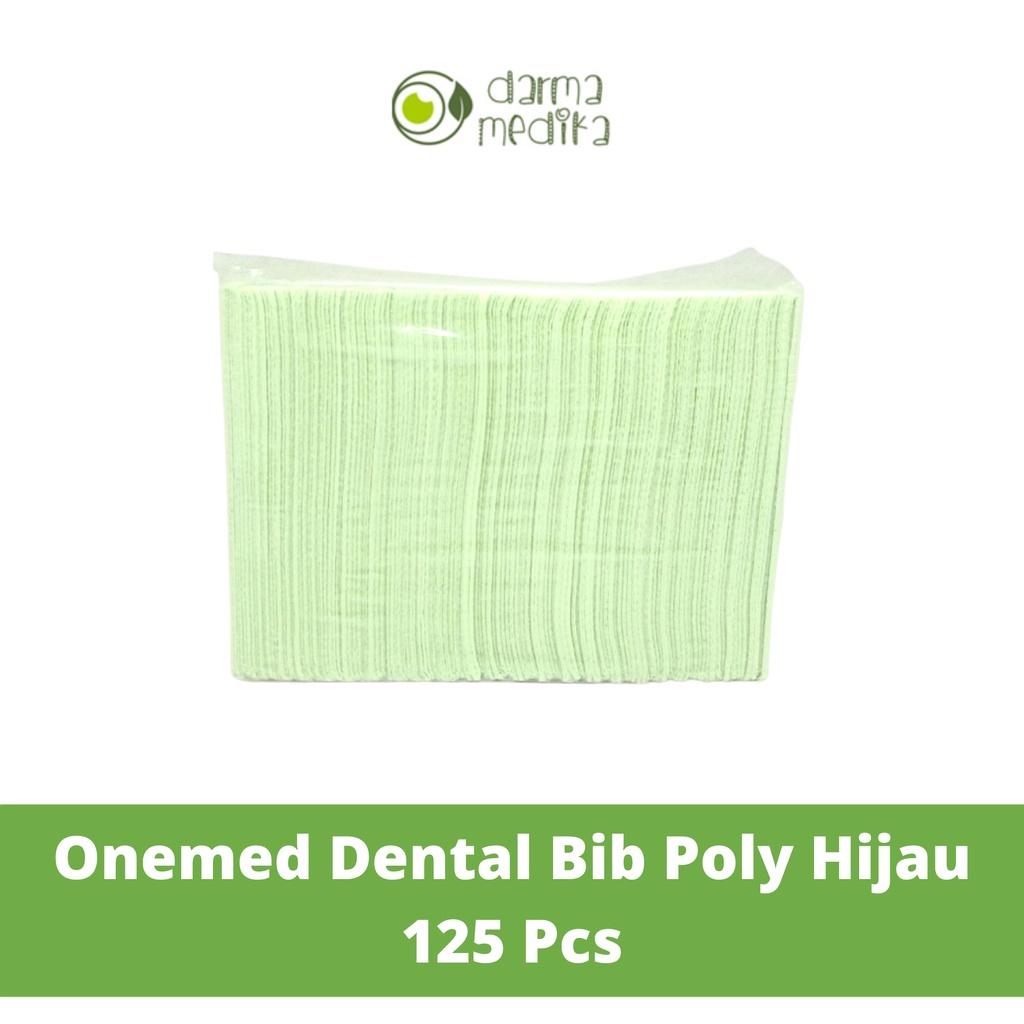 Dental Bib poly poli Bib Onemed 125pcs 125 pcs