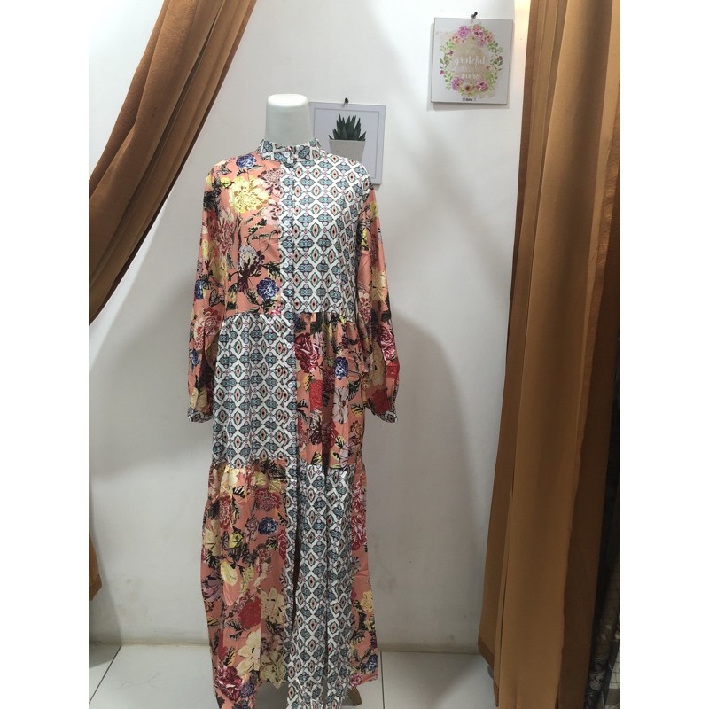 TARTAN DRESS/ IMPORT DRESS/ BAHAN KATUN SILK