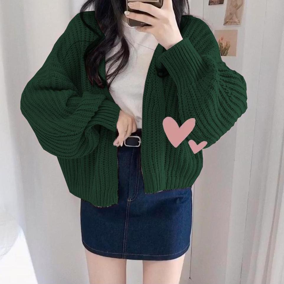(TERBARU) TFS - Cardigan Outer Rajut Hazel Oversize Bigsize OOTD Jumbo Premium / Sweater Rajut / Gar