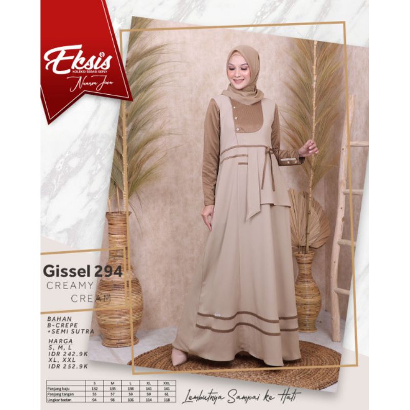 Gamis Couple || Gissel 294 Creamy Cream