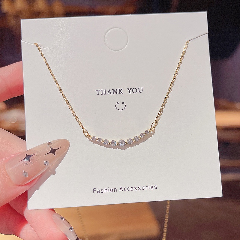 Shuling Zircon Geometric Titanium Necklace Female High Sense Choker Necklace Women Necklaces
