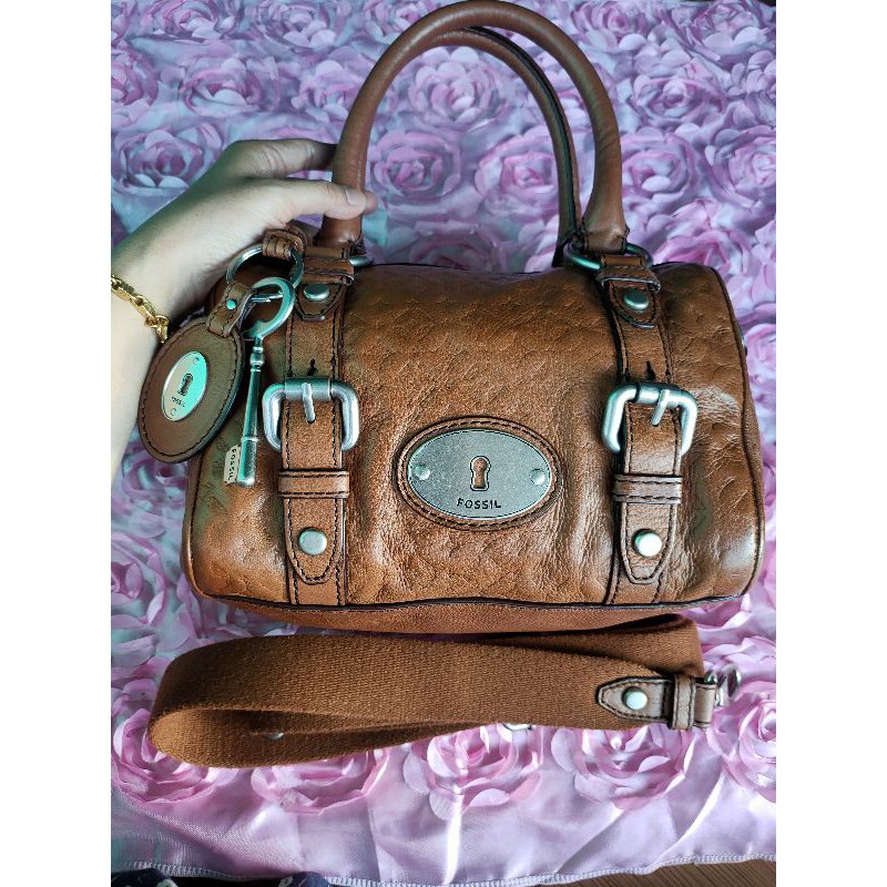 Preloved Fossil Maddox Emboss Satchel