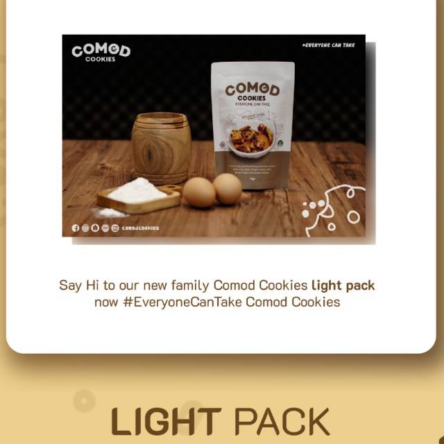

Comod Cookies dengan kemasan Ligh Pack