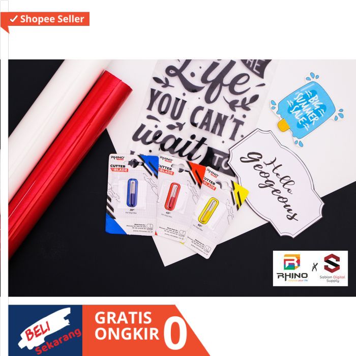 

Mata Pisau Mesin Cutting Sticker Rhinotec 30/45/60 (isi 1 Pcs) SATUAN Wolfe