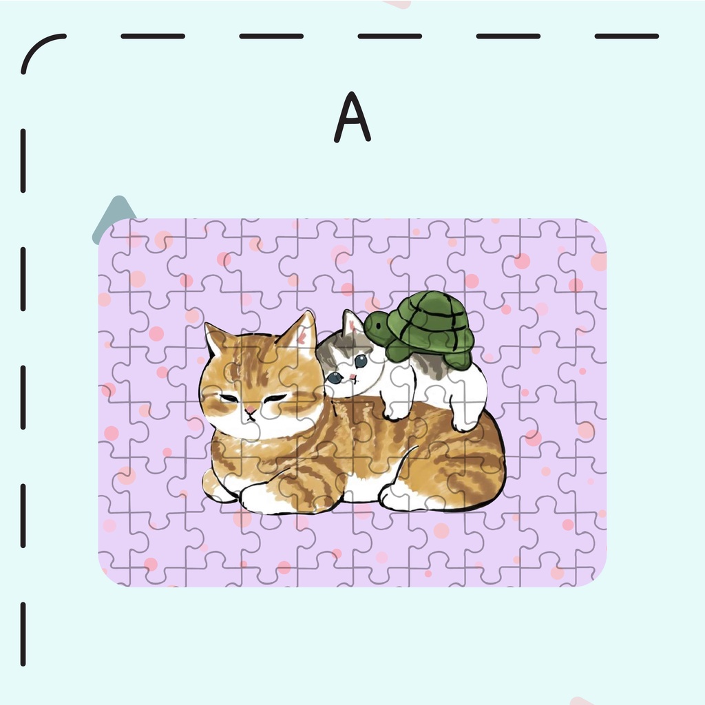 READY STOK Mainan Puzzle Dekorasi Motif Aneka Kucing Lucu