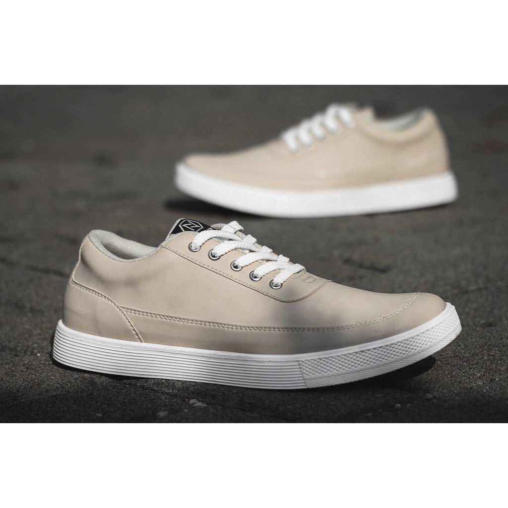 DEDRICK CREAM NAZ - Sepatu Sneakers Pria Casual Unisex Original