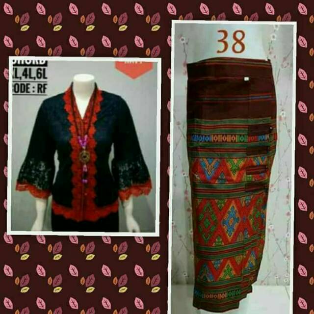 Elgana brokat full + Rok