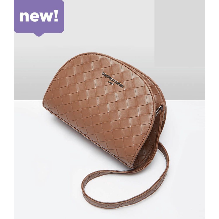 Tas selempang wanita Sophie Martin ZOOEY SLING MOCCA Sophie Paris Tas kerja wanita promo kulit motif