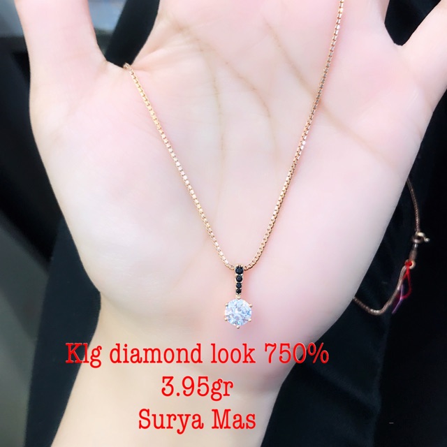 Kalung lgsg buah emas 750%