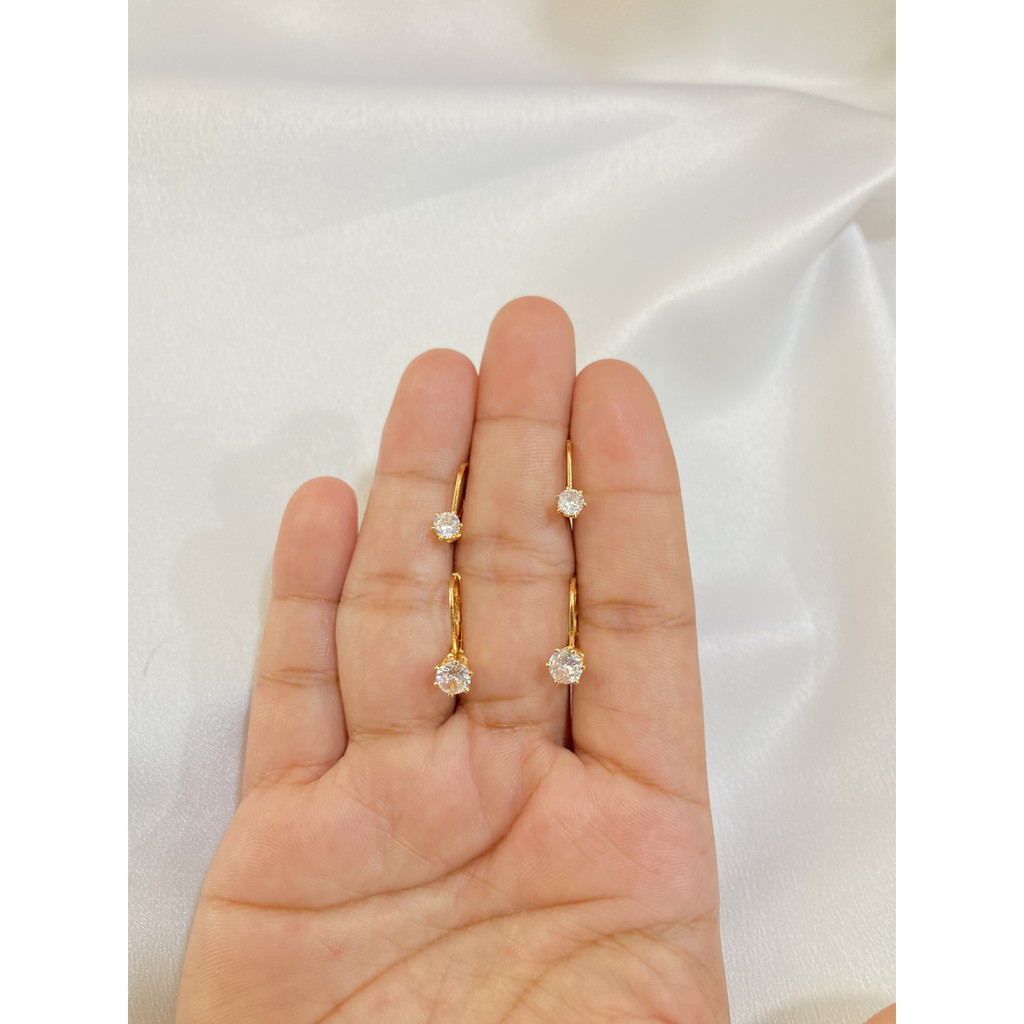 Anting Desi Lapis Emas Anti Karat Aksesoris Perhiasan 18K