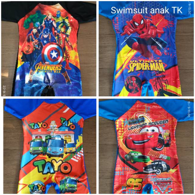 BAJU RENANG DIVING GAMBAR ANAK COWOK  TK SD