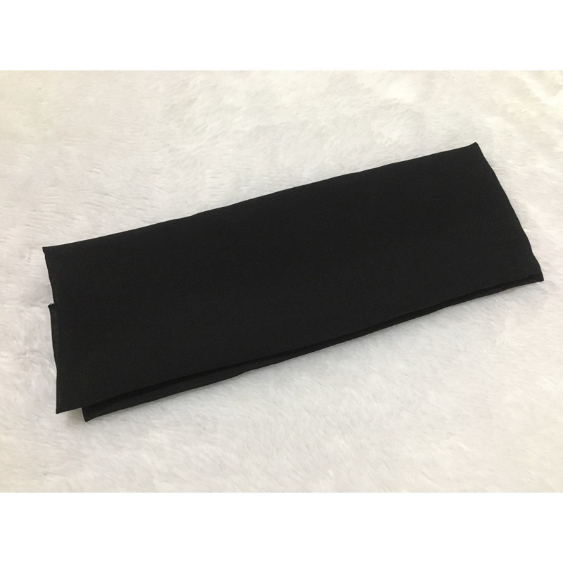 Selendang Sifon Halus / Selendang Chiffon Bali / Senteng Bali (2,4 meter)-Hitam