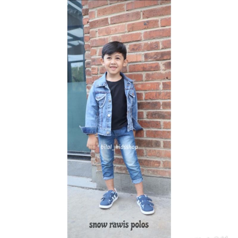 JAKET JEANS ANAK ( UNISEX )/JAKET JEANS BORDIR ANAK