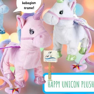happy unicorn plush