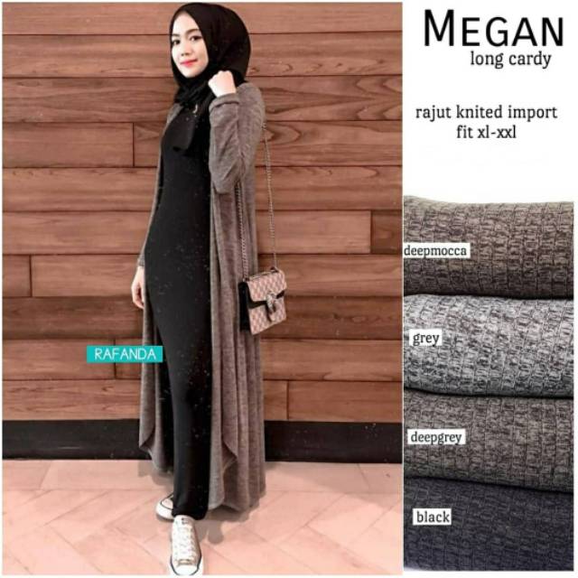 Megan Long Cardy, CARDIGAN RAJUT WANITA JUMBO CANTIK BAHAN RAJUT IMPORT LD 100-120 TERMURAH TERLARIS OOTD