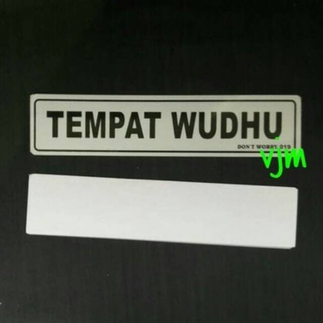 

Sign label acrylic tempat wudhu 19,5 x4,5cm , akrilik