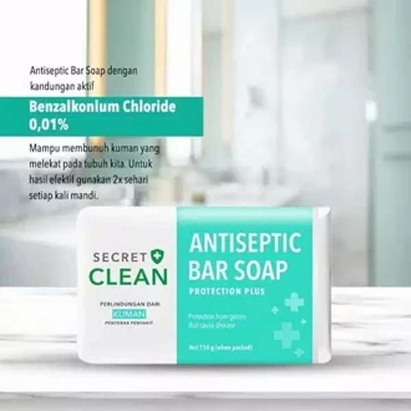 Sabun anti septik Secret Clean Antiseptic Bar Soap 110gr Sabun Batang Anti Bakteri