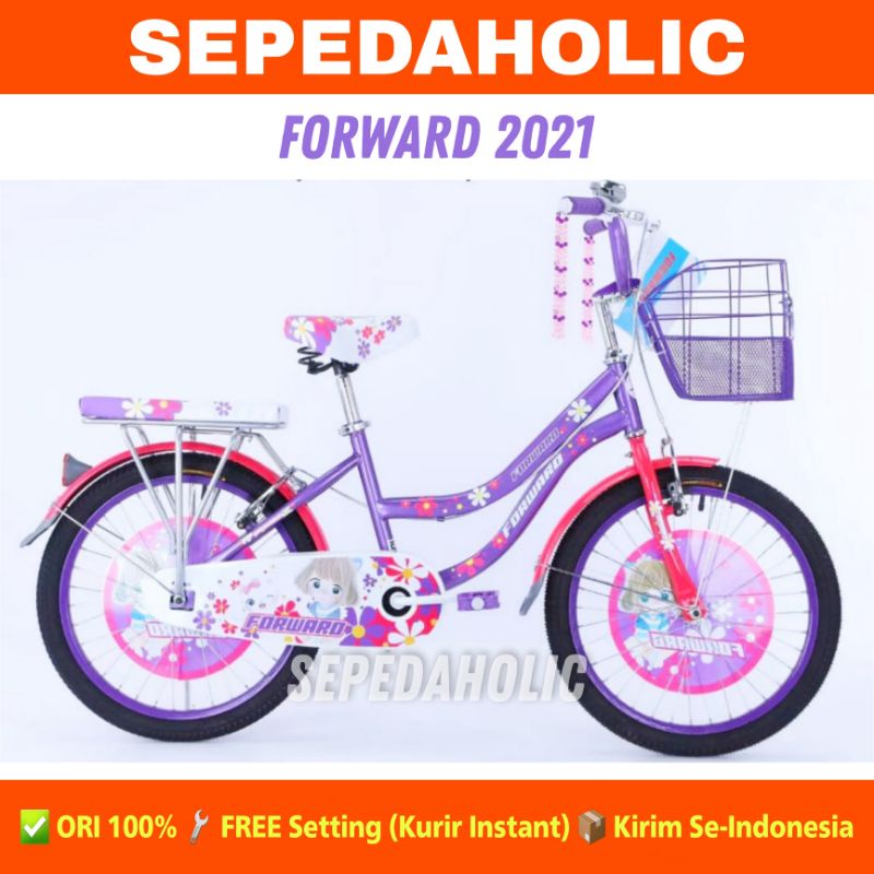 [SALE] Sepeda Anak Perempuan FORWARD 2021 Ukuran 20 Inch Keranjang