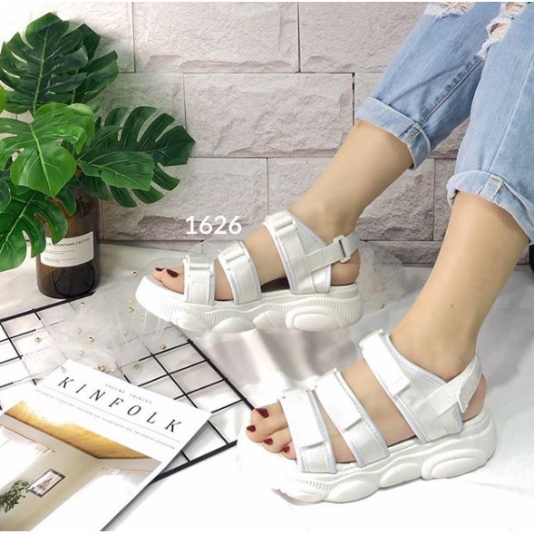 Wedges K1626 sepatu wanita import realpict