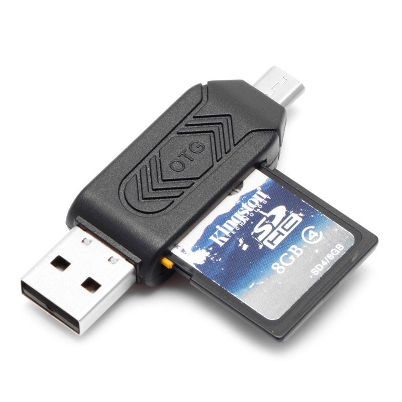 Btsg Multi Fungsional Micro USB 2.0 OTG SDXC TF SD Memory Card Reader Untuk Android Smartphone Komputer PC Laptop