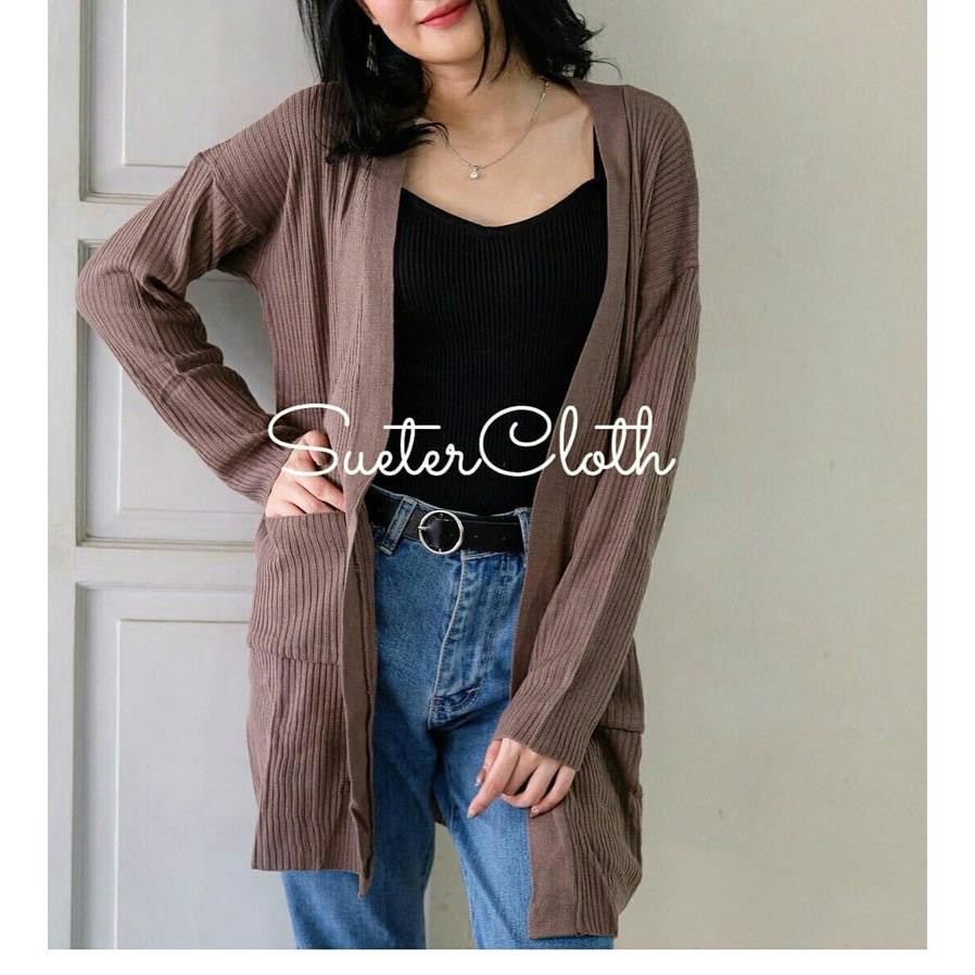 zelline official cardigan rajut long belle oversize