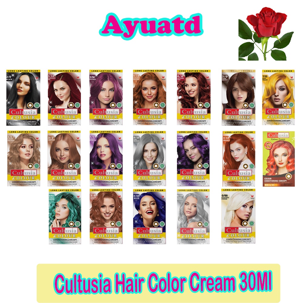 Semir Rambut Cultusia Hair Colour Cream 30 Ml