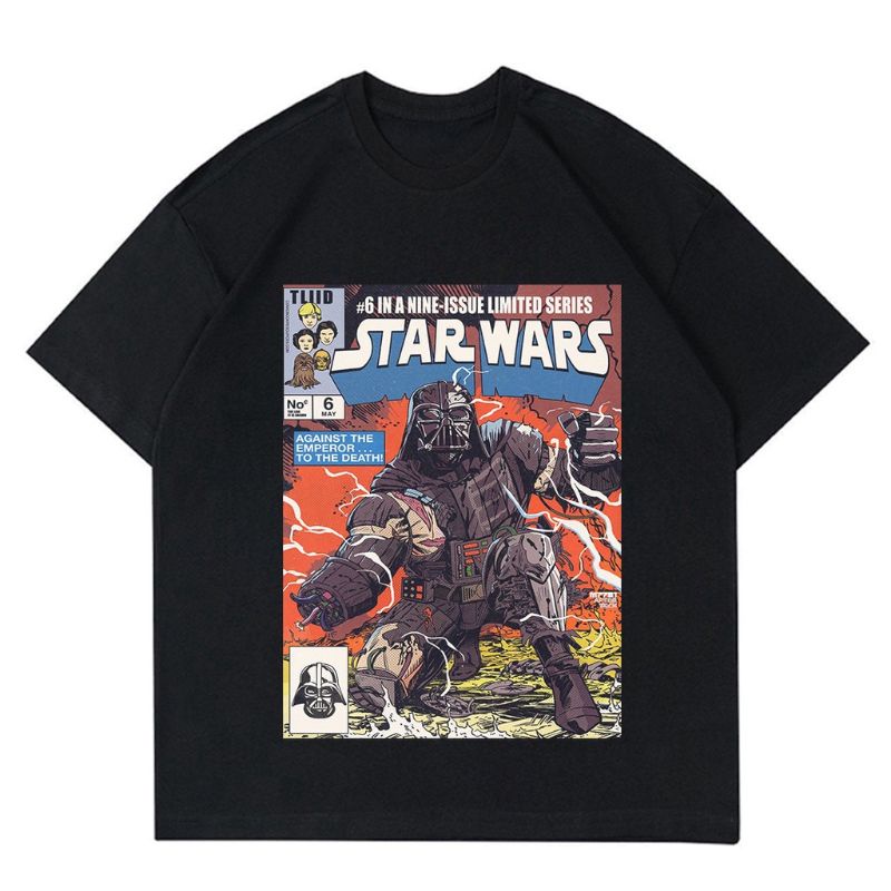 KAOS VINTAGE STAR WARS | T-SHIRT COMIC STARWARS VINTAGE | KAOS BAJU STARWARS H&M