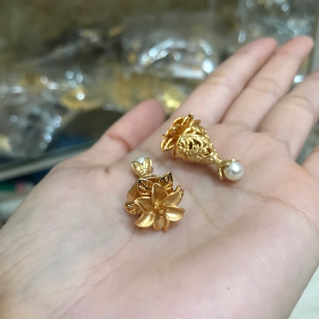 Subeng / giwang / anting kenari mini alpaka bali