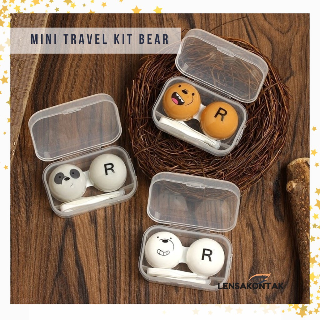 TEMPAT SOFTLENS KARAKTER WE BEAR MINI SINGLE SOFLEN TRAVEL KIT