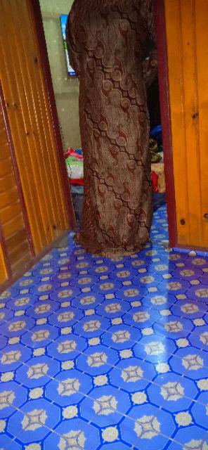 Batik Gamis Dwi Genes Seragam Kondangan Etnic Kombinasi Coklat Ramadhan Exclusive