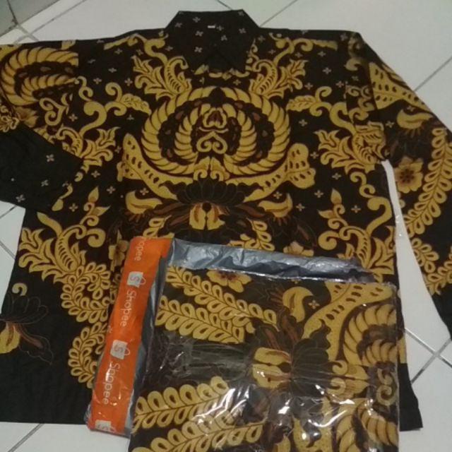 Bswart Batik Hrb026 Kenongo Hem Pendek Padi Pekalongan M L Xl Batik Pria Murah Modern Grosir