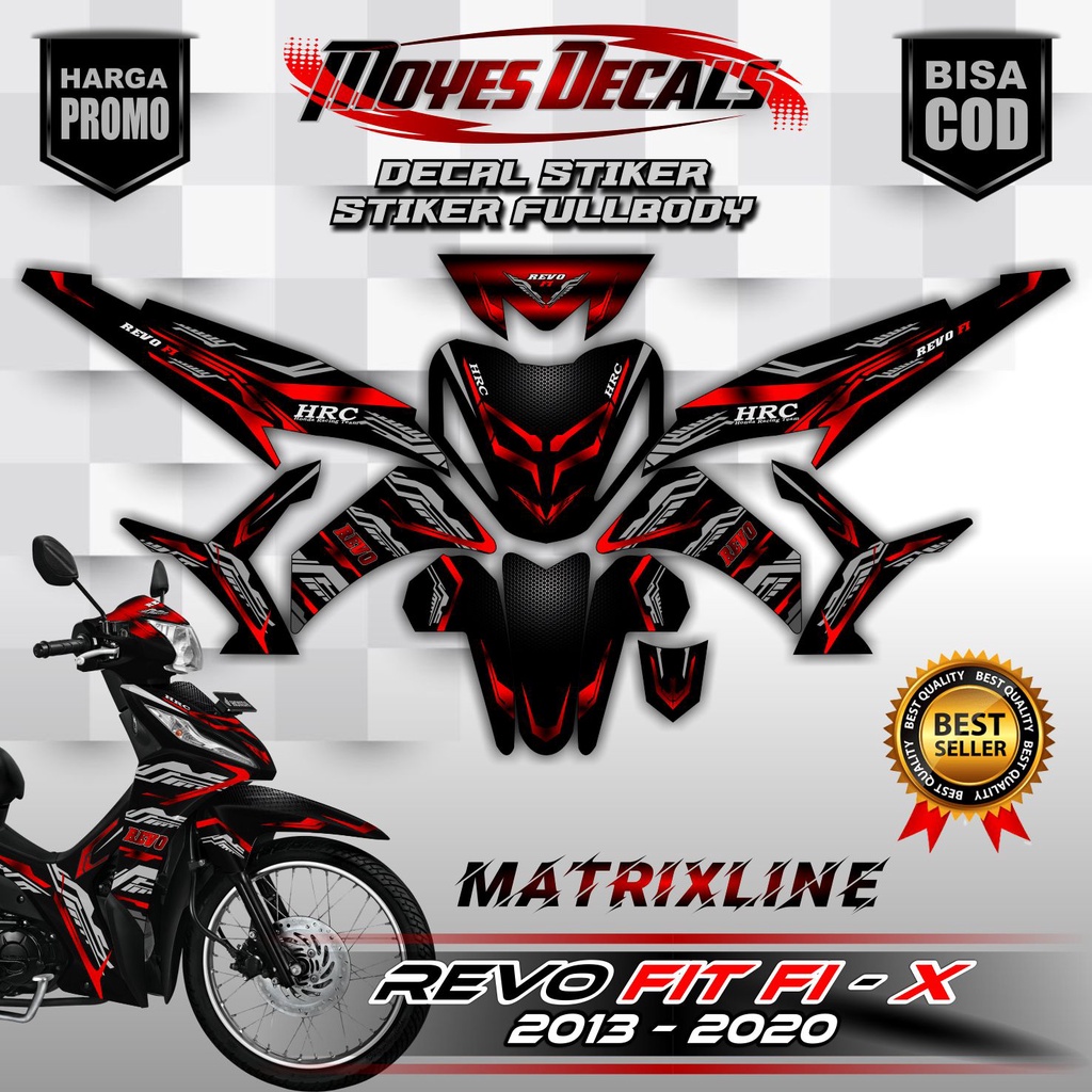 Decal Honda Revo FIT FI 2013 - 2020 Fulllbody Decal Revo Fit fullbody