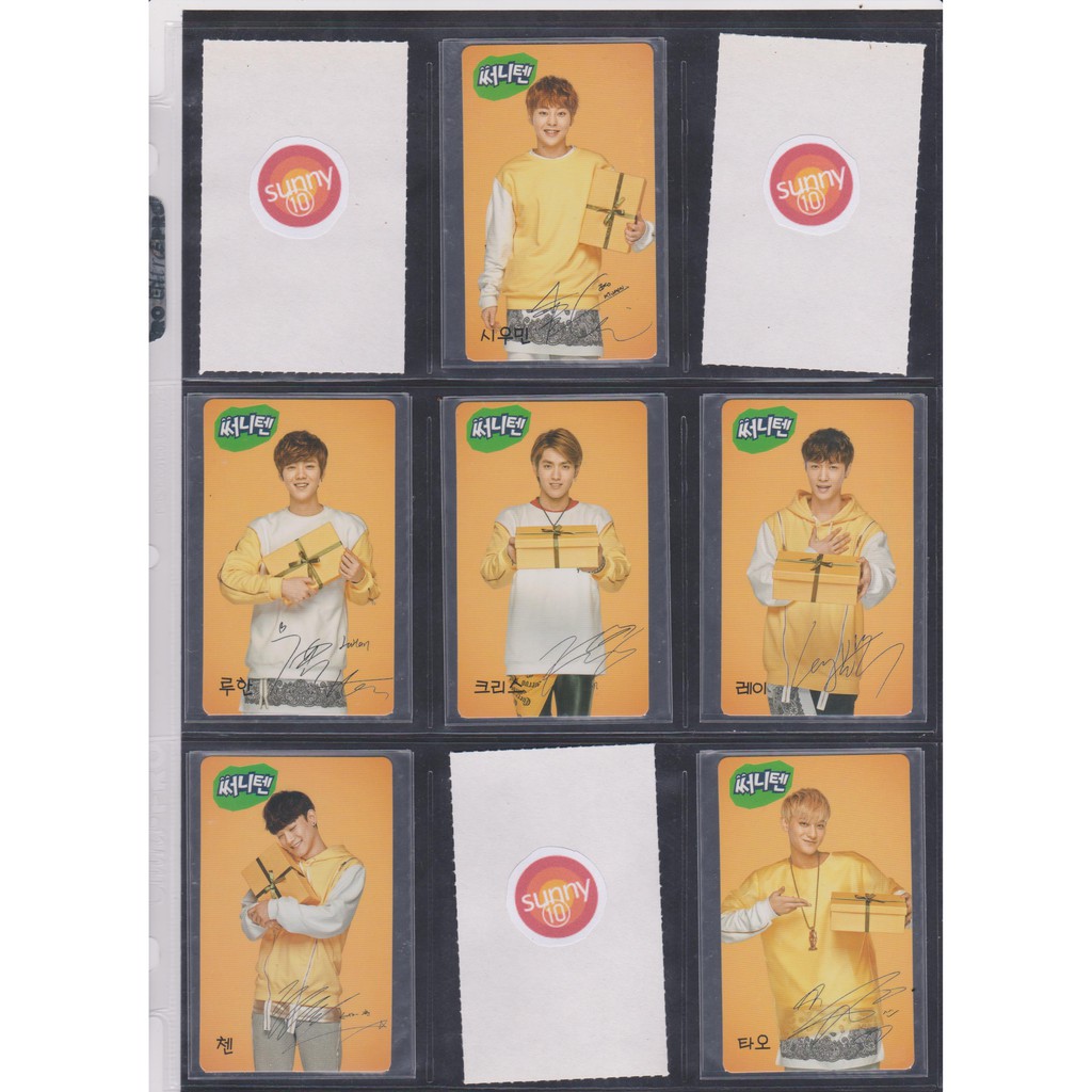 OFFICIAL EXO-M SUNNY10 VERSION 3 PHOTOCARD