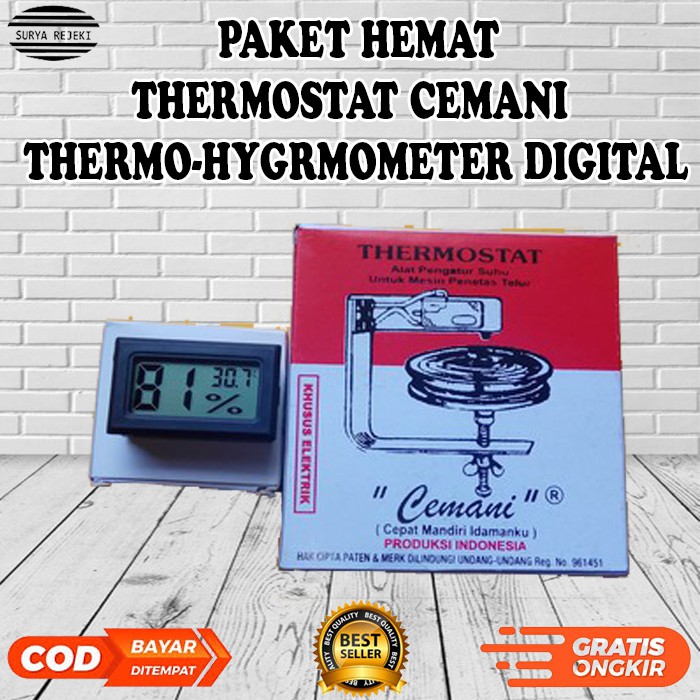 Termostat mesin tetas  paket termometer hygrometer digital mini