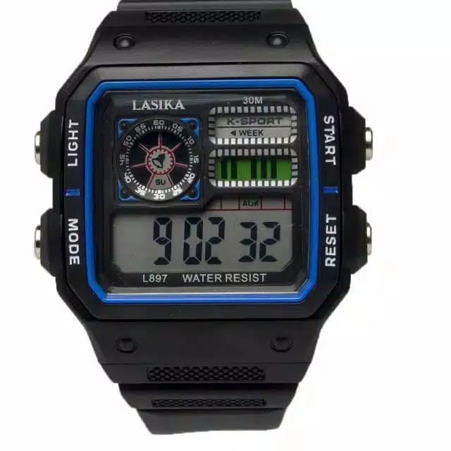 (COD) Jam Tangan Pria Sporty Anti Air Lasika Original LSK-897