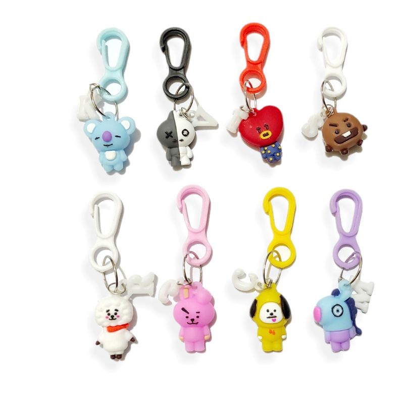 Gantungan Kunci Karakter Kpop Idol Custom Inisial Nama Character Keychain Silicone Huruf